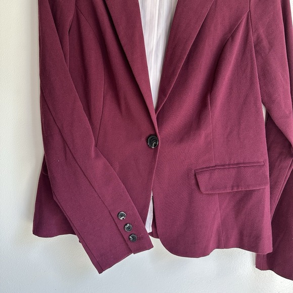 A Byer Blazer Size Large Purple Single Button Rayon Polyester Blend - Picture 3 of 9